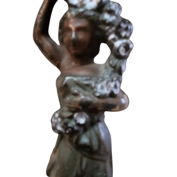 antique bronze candle stick holder set of 2 candle sticks - Picture 4 of 10